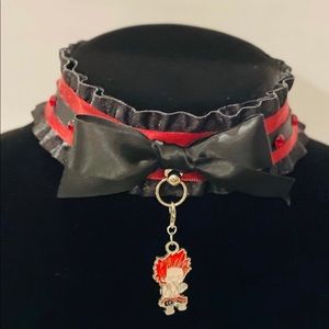 Stone cold heart hardcore anime cosplay choker necklace